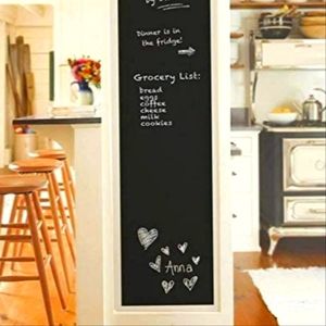 Decal, black chalkboard, reusable, 7 foot long, wipe off etc...
